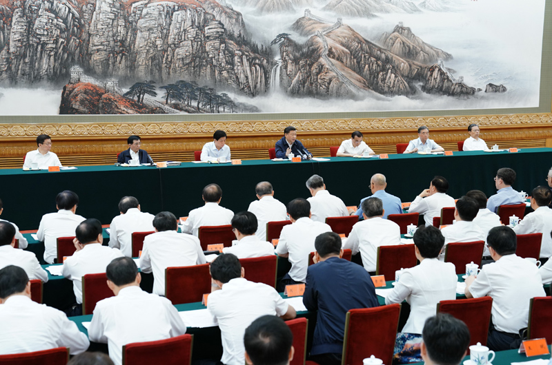 　　7月5日，中共中央總書記、國家主席、中央軍委主席習近平在北京出席深化黨和國家機構(gòu)改革總結(jié)會議并發(fā)表重要講話。新華社記者 王曄 攝